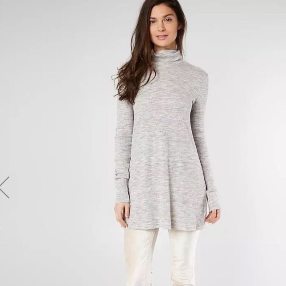 NWT Free People Stone Cold Ribbed Split Back Turtleneck XS NEW We the Free - Picture 3 of 6